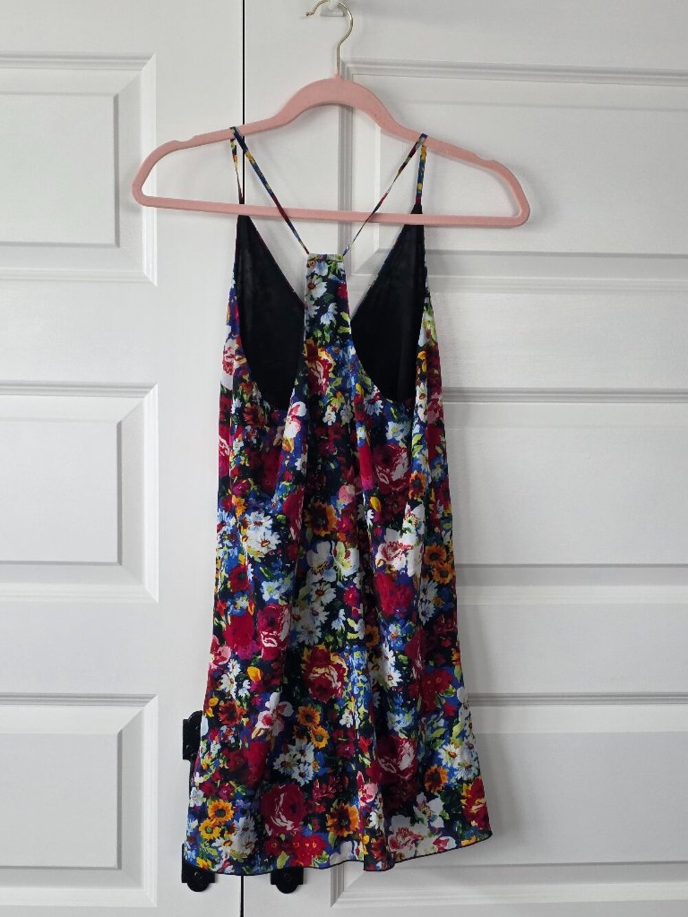 Alice + Olivia Silk Floral Strappy Mini Sundress - Picture 4 of 5